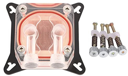 Mtlavishness Cpu Water Cooling Block Water Block 9. 0×9. 0×3. 0 Computer Gpu Water Cooler Cooling Block Copper Base Cover With Waterway Cpu Water Cooling Block Gpu Water Cooling