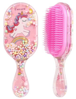 EIHI Pettine per Capelli Unicorno, Spazzola districante per capelli bagnati e asciutti, districa tutti i tipi di capelli, riduce la rottura, elimina i nodi, impugnatura comoda, 1 pezzo