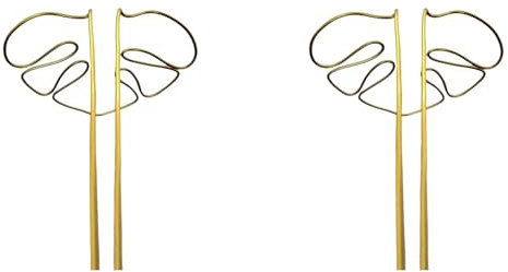 Hlxnyami 2X Monstera Shaped Plant Support Reusable Sturdy Alloy Plant Stem Support Holder Plant Retaining D