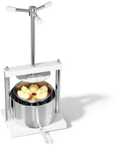 LZQ Prensa manual de frutas de 5 litros, prensa de frutas, prensa de vino, prensa de bayas, prensa de bayas, exprimidor de manzanas, exprimidor de frutas, exprimidor manual para frutas, verduras