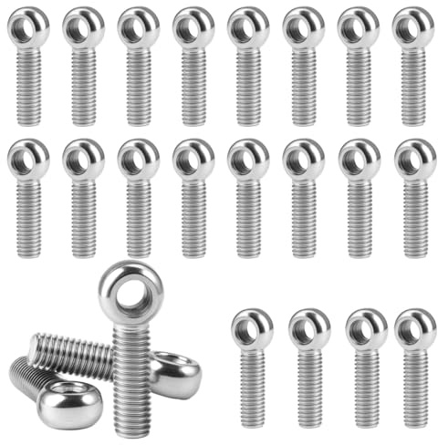 20 Stück Langer Schaft Ringschraube M8, 37 x 13 mm Ösenschrauben Edelstahl