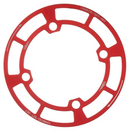 ZnttUu Guarnitura per bicicletta, protezione della manovella, copertura per corona della catena, in lega di alluminio, protezione a velocità singola per biciclette