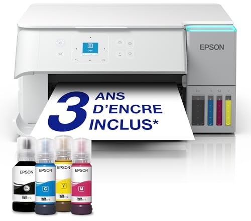 EcoTank ET-2959 Weißer A4-Multifunktionsdrucker mit Wi-Fi & AirPrint Tintentank, Scannen, Kopieren & Duplexdruck, bis zu 3 Jahre Tinte im Lieferumfang enthalten