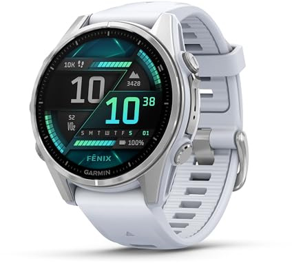 Garmin [Renoverad] Fenix 8, 43mm Smartwatch AMOLED, Whitestone, Renoverad