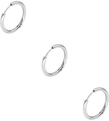 LNNSHX 3st Studs Örhängen Clip on Hoop Örhängen för män Herrörhängen