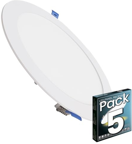 LED ATOMANT 5x Downlight LED Incasso Foro 205mm 20W Bianco Caldo