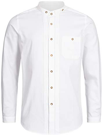 Stockerpoint Camicia Tradizonale per Uomo (Modello: OC-Fredi), Bianco