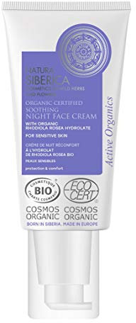 Natura Siberca Crème de Nuit BIO Réconfort Peaux Sensibles à la Rhodiola Rosea, 50ml