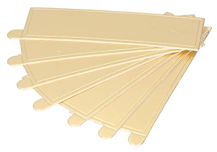 Fdit 100 Pcs Rectangle Cake Boards, Gold Mousse Cupcake Base 13x4cm Food Grade Cardboard Dessert Display Tray for Baking Pastry Party Catering