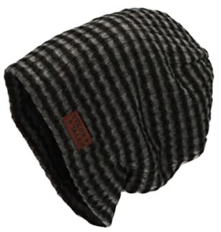 Sterntaler Baby Jungen Beanie Baby Slouch-Beanie Streifen Mütze - Beanie Baby, Kinderbeanie - gefüttert mit Baumwoll Fleece - schwarz, 57