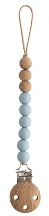 mushie 100% Silicone Baby Pacifier Clip BPA Free | Eva (Cloud)