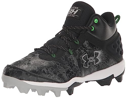 Under Armour Men's Harper 8 Mid RM, (001) Black/Black/Metallic Silver, 10.5, US