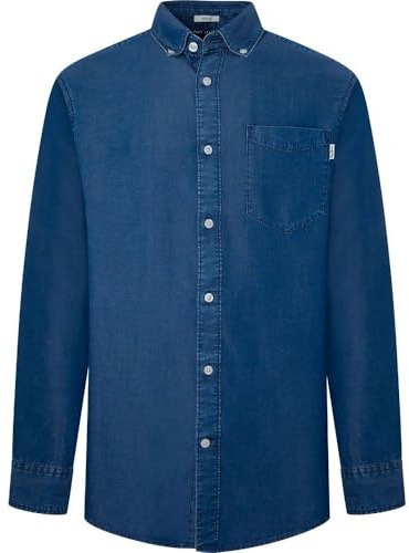 Pepe Jeans Petri, Camicia Uomo, Blu (Indigo Blue),XS