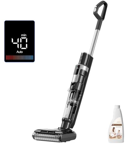 Jimmy HW9 Lavapavimenti Aspirapolvere 3 in 1 Senza Filo Cordless Multisuperficie, 300W, Batteria removibile, Doppio serbatoio, Display a LED e Autopulizia
