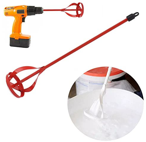 Mezclador de Pintura para Taladro, Broca Mezcladora de Pintura de Acero Varilla Hexagonal Taladro Eléctrico Herramientas de Agitación para Mezclar Hormigón de Resina, en Cubo de 1-5 Galones