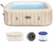 Bestway Lay-Z-SPA Whirlpool Rome AirJet, 201 x 201 x 71 cm, 7 Personen, Energiesparend, 180 AirJet-Düsen, App-Steuerung, UltraFit-Pumpeneinheit, Thermo-Abdeckung, TÜV Rheinland, Sandmarmor-Optik