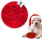 Slow Feeder Hundenäpfe mit Weihnachtsdesign ◆ Hunde-Puzzle-Spielzeugnapf in roter Farbe ◆ Hundenapf für ausgewogene Mahlzeiten ◆ Leckmatte für Hunde jeden Alters ◆ Silikonmaterial