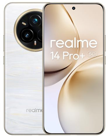 realme 14 Pro Plus 5G Smartphone,Snapdragon 7s Gen 3 5G,50 MP+50 MP,120Hz 6.83 OLED Pantalla,8GB+256GB Telefono Movil,Batería 5260mAh,Dual SIM Android 15,NFC IP69, Sin Cargador,Blanco