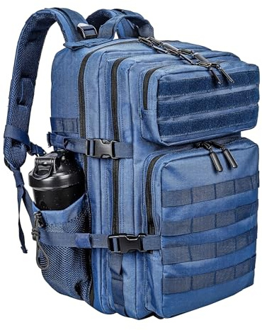 HUNTVP Zaino Militare 45L Zaino Uomo 1000D Nylon Tattico per Viaggio Trekking Campeggio Escursionismo, Blu