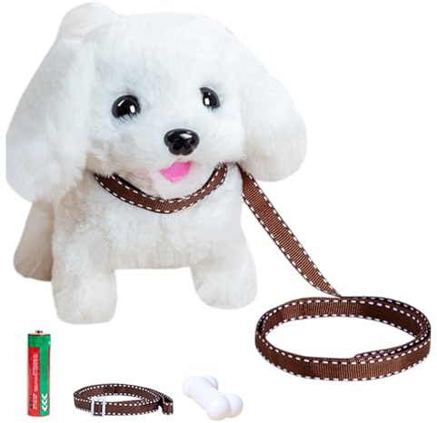 Générique Puppy Amusant Compagnon, Jouets pour Chiens interactifs pour, Chiot à Pied en Peluche avec Son aboyage électronique, Jouet pour Animaux de Compagnie Mignon pour Les Filles pour Les, Te
