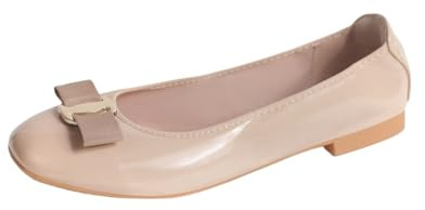 Ballerine Pieghevoli da Donna Ballerine da Donna Eleganti Scarpe Sposa morbide Pieghevoli Slip-on Lavoro(Khaki,38)