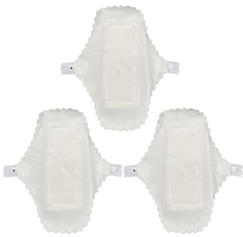 ORFOFE 3pcs Reusable Washable Menstrual Pads with Layer Breathable Panty Liners for Women Pregnancy and Postpartum Periods