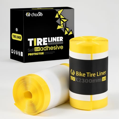 Chooee Self-Adhesive Fat Bicycle Puncture Protection, Bicycle Tyre Insert Puncture Protection Tape Compatible with 20/24/26 × 2.40/3.0/4.0/4.5/5.0, Bicycle Tyre Liner for MTB/E-Bike/Fat Bike