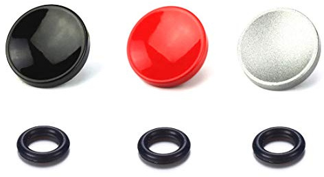 LXH 3-pack (röd+svart+silver) kamera metall konkav form frigöringsknapp kompatibel med Fujifilm XT20 X100F X100S X-PRO2 X-T10/20 X-PRO1 Leica M1 M-serien Nikon Df Olympus PEN-F