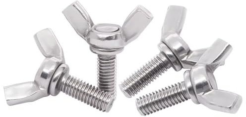 Dreneco Alas Tornillos, Pernos de Mariposa, 304 Acero Inoxidable Mariposa Ala Tornillos Perno Wingbolt,M10×30mm,2 pcs