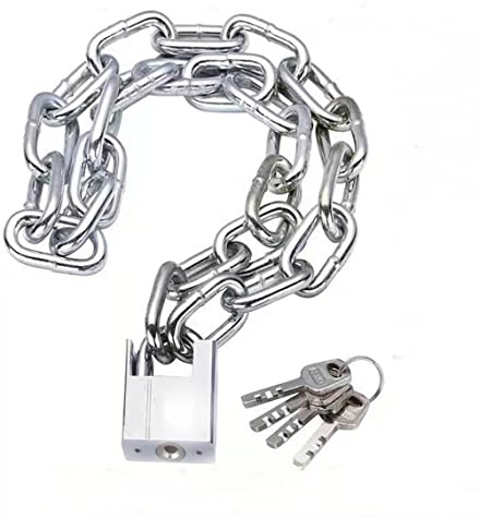 Security Chain Lock,Bike Chain Lock, Premium Case-Hardened Security Chain ,Cannot Be Cut with Bolt Cutters Or Hand Tools, Ideal for Motorcycles, Bike, Generator, Gates ,Outdoor Furniture