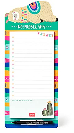 Legami - Bloc-notes magnétique, Don't Forget, 11 x 26 cm, papier certifié FSC®, papier de 80 g/m², support en carton rigide, base magnétique, thème flamme, 60 feuilles détachables