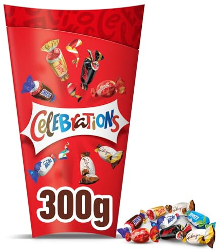 Celebrations Chocolate Gift Box, 300g Assorted Chocolates Snack Box With Mini Chocolate Bars & Biscuits- Ideal for Father's Day