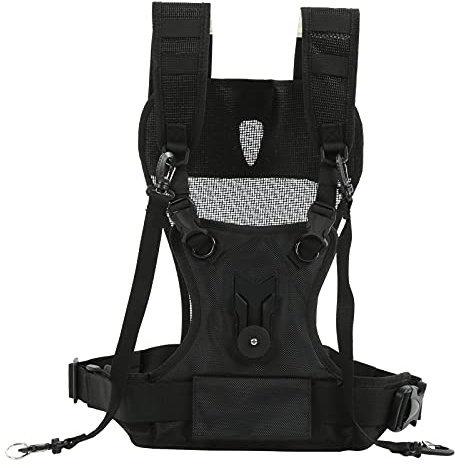 Harnais Double Caméra, Système de Gilet de Poitrine Multi-Transport pour Appareil Photo, Harnais de Poitrine Réglable en Nylon et Confortable, Respirant, de Mariage