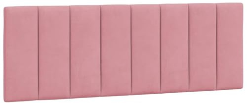 vidaXL Cuscino Testiera Hanko Rosa 120 cm in Velluto, Cuscino Testata, Testata Imbottita, Cuscino per Testata Letto, testiera Imbottita