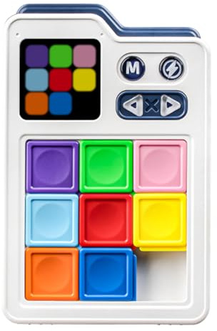 Handheld Puzzle Blocks, Electronic Block Slide Puzzle | Sliding Game More Than 1000 Levels Electronic Brain Teaser Fun for Children Aged Over 6