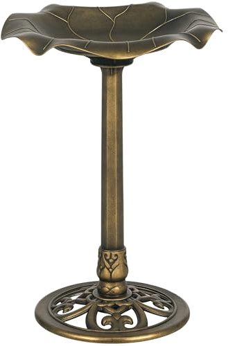 Outsunny Baño para Pájaros de Jardín al Aire Libre Altura 71 cm Bronce