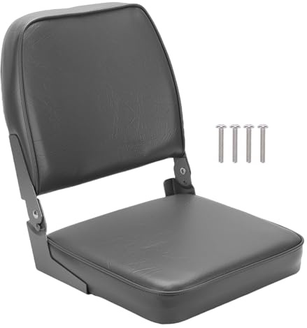 Folding Boat Seat. Heavy Duty 3in Thicken Foam Backrest for Bass & Pontoon