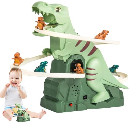 Race Track Dinosaur Stair Climbing Electric Toy Playset