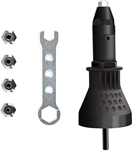 CENPEK Pistola de tuerca de remache eléctrica para taladro inalámbrico Remache eléctrico adaptador de pistola de tuerca de remachado inalámbrico Kit de herramientas de remachado adaptador