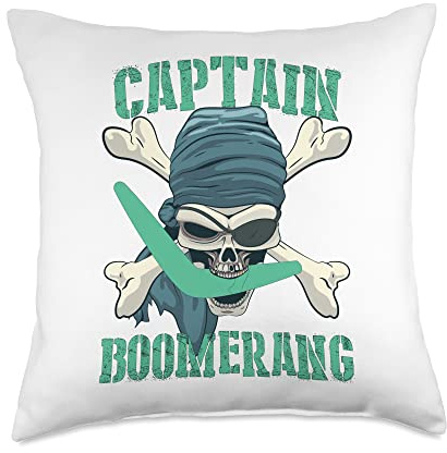 Captain Boomerang Graphic Boomerang Throwing Sport Australia Throw Pillow