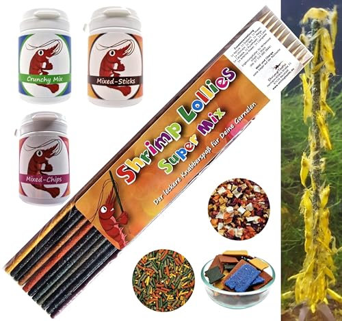 Mix Futter Set/Futter für Garnelen und Wirbellose, Shrimp Lollies, Sticks, Pellets
