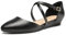 DREAM PAIRS Women's Casual Pointed Toe Ballet Comfort Soft Slip On Flats Shoes with UK Ladies Strap,Size 6.5,Black-PU,SDFA2402W