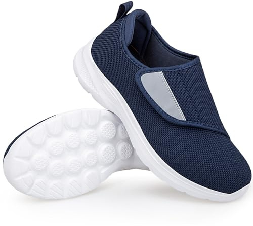 AEHO Pantofole per Anziani Riabilitazione postoperatoria Vecchie Scarpe Scarpe Uomo con Strappo Estive Scarpe Comode per Camminare Scarpe per Anziani Donna,Men Blue,40/250mm