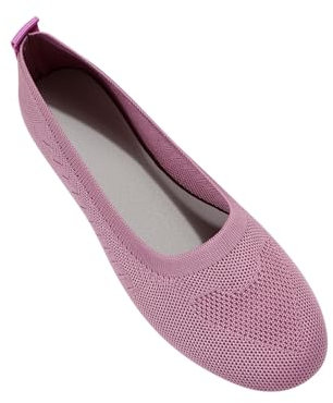 Womens Ballet Flats UK Sale, Foldable Ballerina Shoes Work Smart Office Formal Shoe Ladies Flat Knit Dress Shoes Roll up Shoes Comfort Slip On Flats Round Toe Ballerinas Comfort Walking Loafers