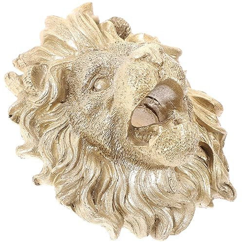 Yardwe Resin Material Lion Head Nozzle Garden Water Sprayer Pond Fountain Nozzle Outdoor Decoration