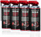 WerkXheld - 4 spray in silicone lubrificante di alta qualità, olio lubrificante e grasso spray, tapis roulant, silicone spray, grasso per guarnizioni, plastica, gomma, legno e metallo