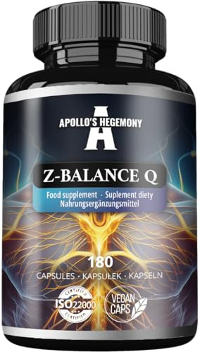 Z-Balance Q - Zink + Cooper 16,5 mg med grönt te (50% EGCG) och japansk pärla (98% quercetin) - 180 veganska kapslar - 6 månaders förbrukning - Apollo's Hegemony