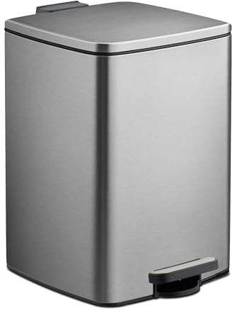 Relaxdays Pattumiera a Pedale da Cucina, Cestino Rifiuti da 20 L, Interno Rimovibile, Ferro, Argento