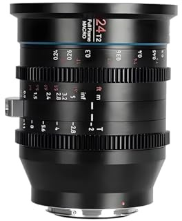 24mm 35mm 50mm T2 Lens 75mm 100mm T2.8 Full Frame Macro Cinema Prime Lens,Compatible For Canon EF PL Mount Camera Shooting(EF Mount,24mm T2)