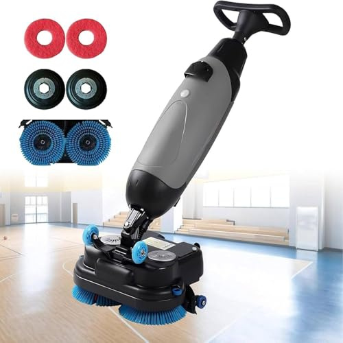 Lucidatrice per Pavimenti Commerciale a 360 Giri/Min, Lavapavimenti Elettrica Leggera Da 43 Cm, Lucidatrice per Pavimenti, 360 Giri/Min, Copertura 1200㎡/H, Lavapavimenti per Spazi Commerciali Gray